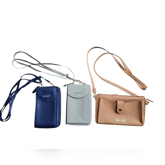 Women's small handbag lot Tan Blue Gray - Picture 1 of 5